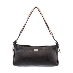 ✨ Burberry London Black Pebbled Leather Small Shoulder Bag Baguette Pochette ✨